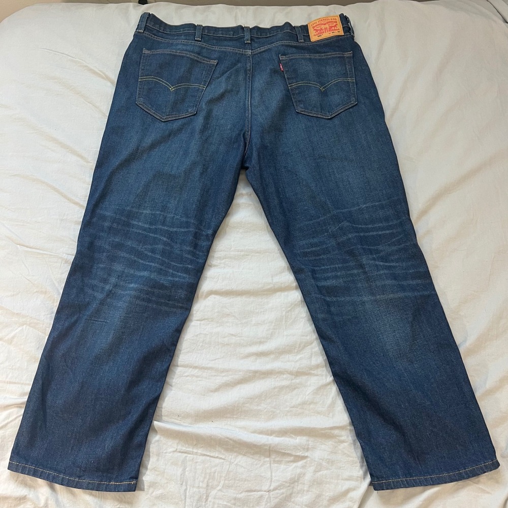 LEVI'S 541 Jeans Mens SIze 44x30 Athletic Fit Dark Wash Zipper Fly Modern